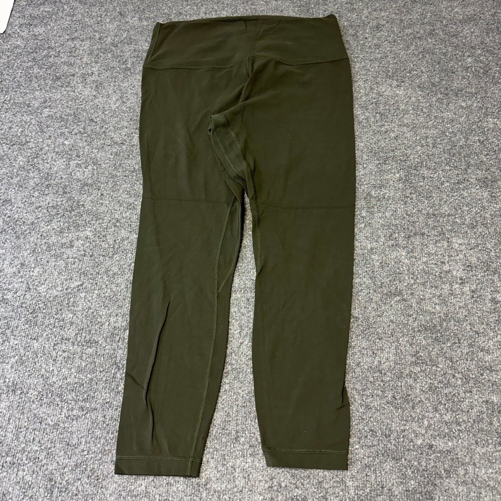 Lululemon Leggings Womens Size 12 Olive Green Align High Rise Cropped Athletic